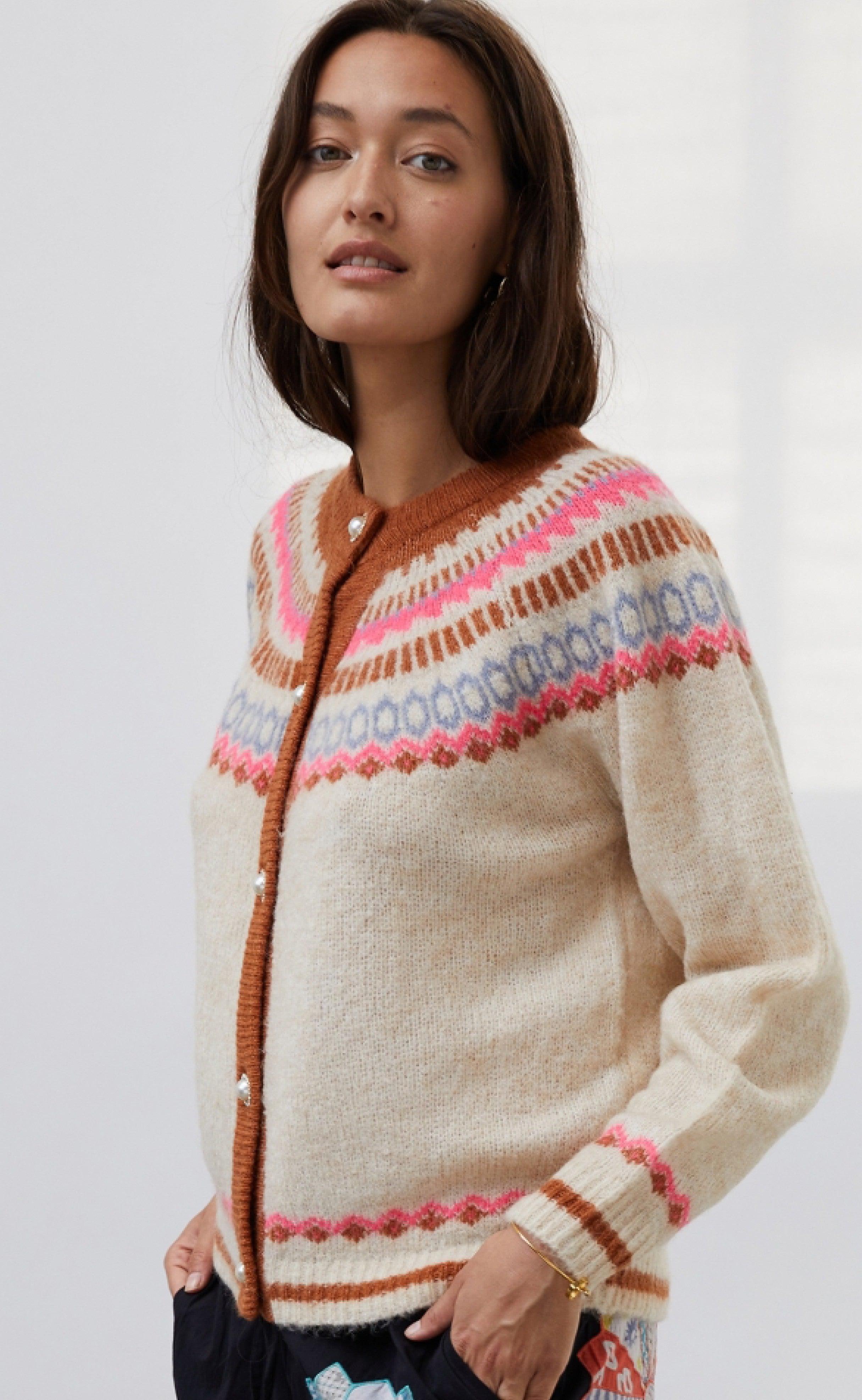Lollys Laundry Cardigan - Nova - Creme