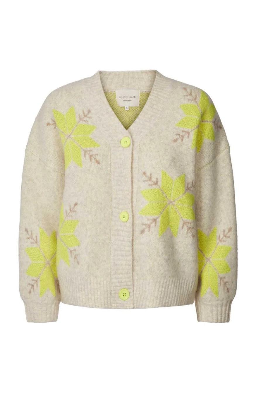 Lollys Laundry Cardigan - Paisley - Creme