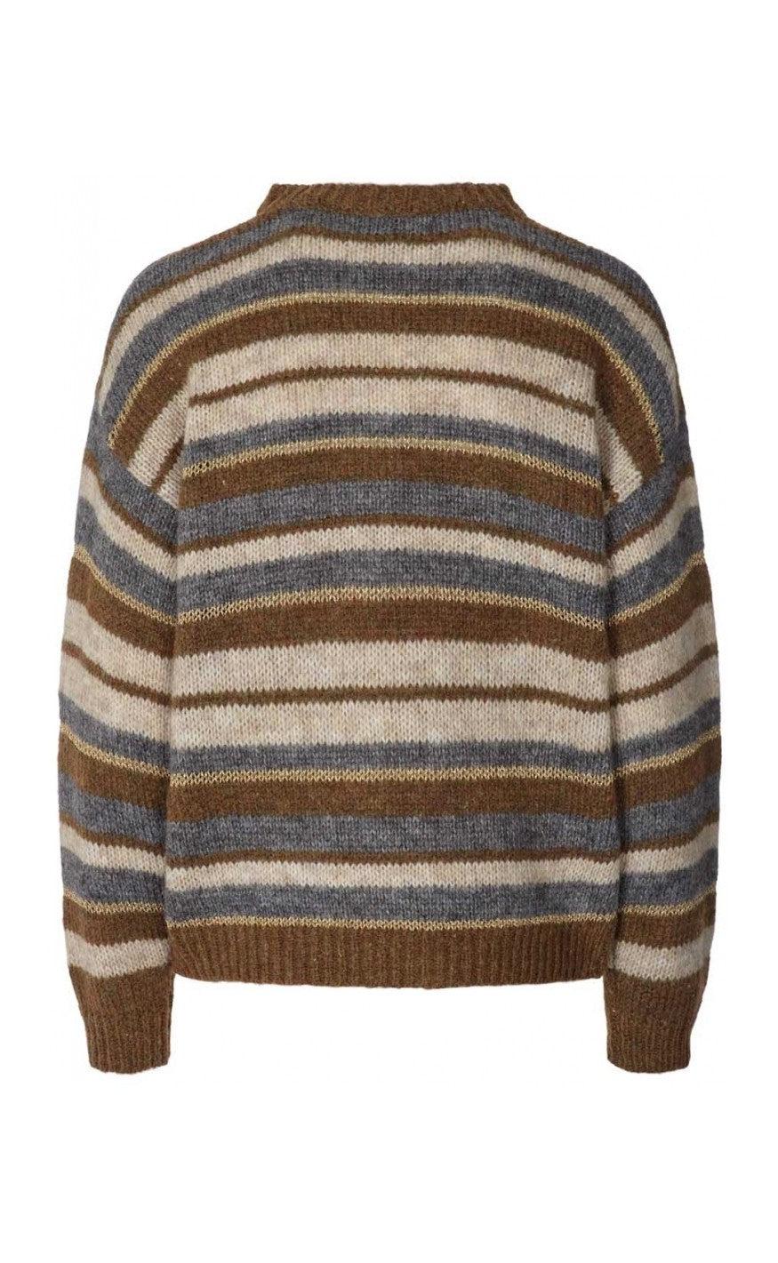 Lollys Laundry Jumper - Terry - Brown Stripe