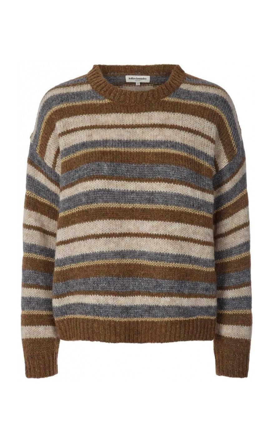 Lollys Laundry Jumper - Terry - Brown Stripe