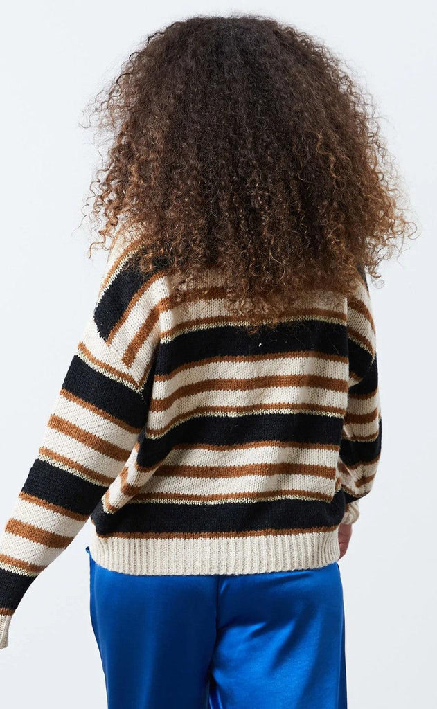 Lollys Laundry Jumper - Terry - Creme Stripe