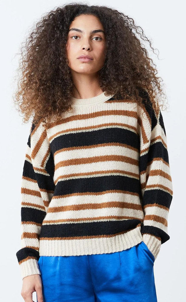 Lollys Laundry Jumper - Terry - Creme Stripe