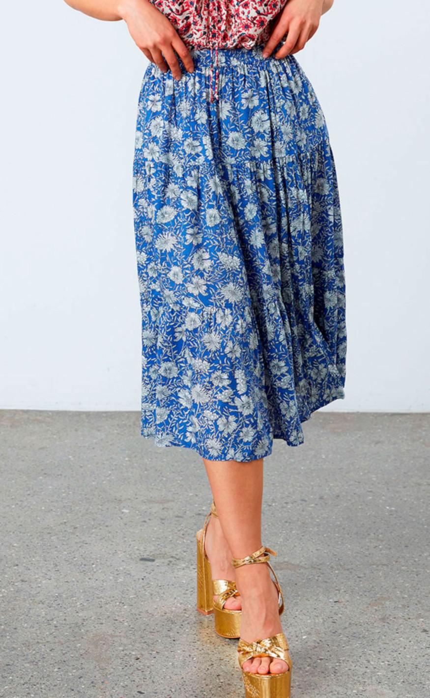 Lollys Laundry Nederdel - Morning - Flower Print