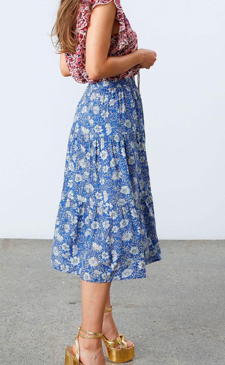 Lollys Laundry Nederdel - Morning - Flower Print