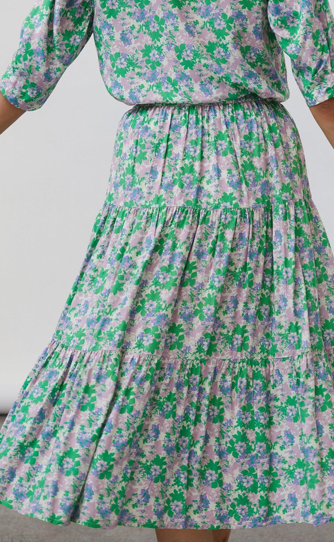Lollys Laundry Nederdel - Morning - Flower Print