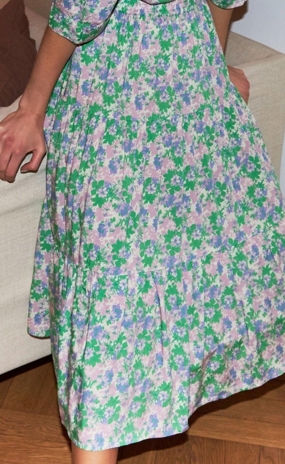 Lollys Laundry Nederdel - Morning - Flower Print