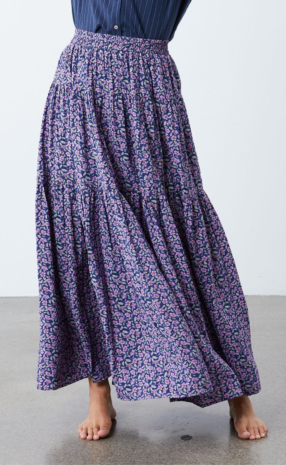 Lollys Laundry Nederdel - Sunset - Flower Print
