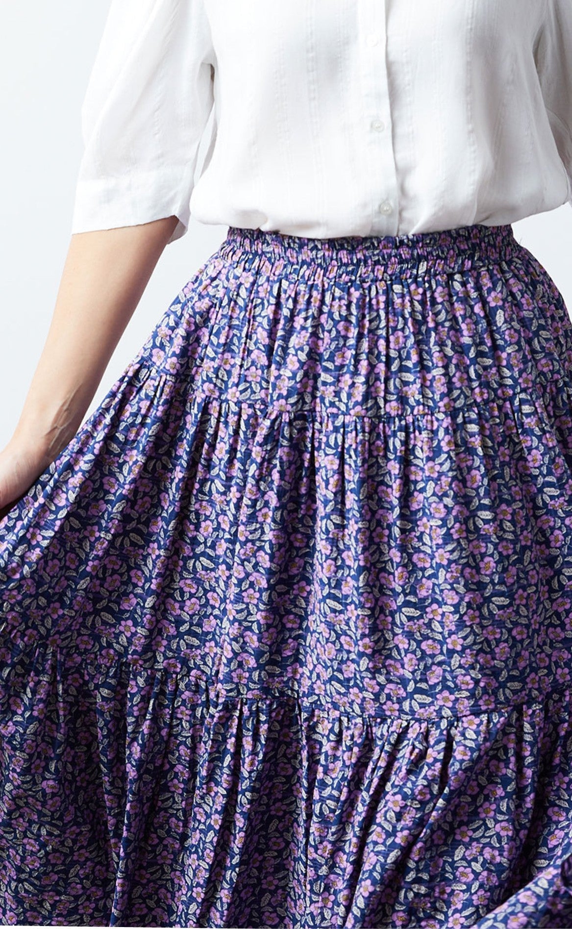 Lollys Laundry Nederdel - Sunset - Flower Print