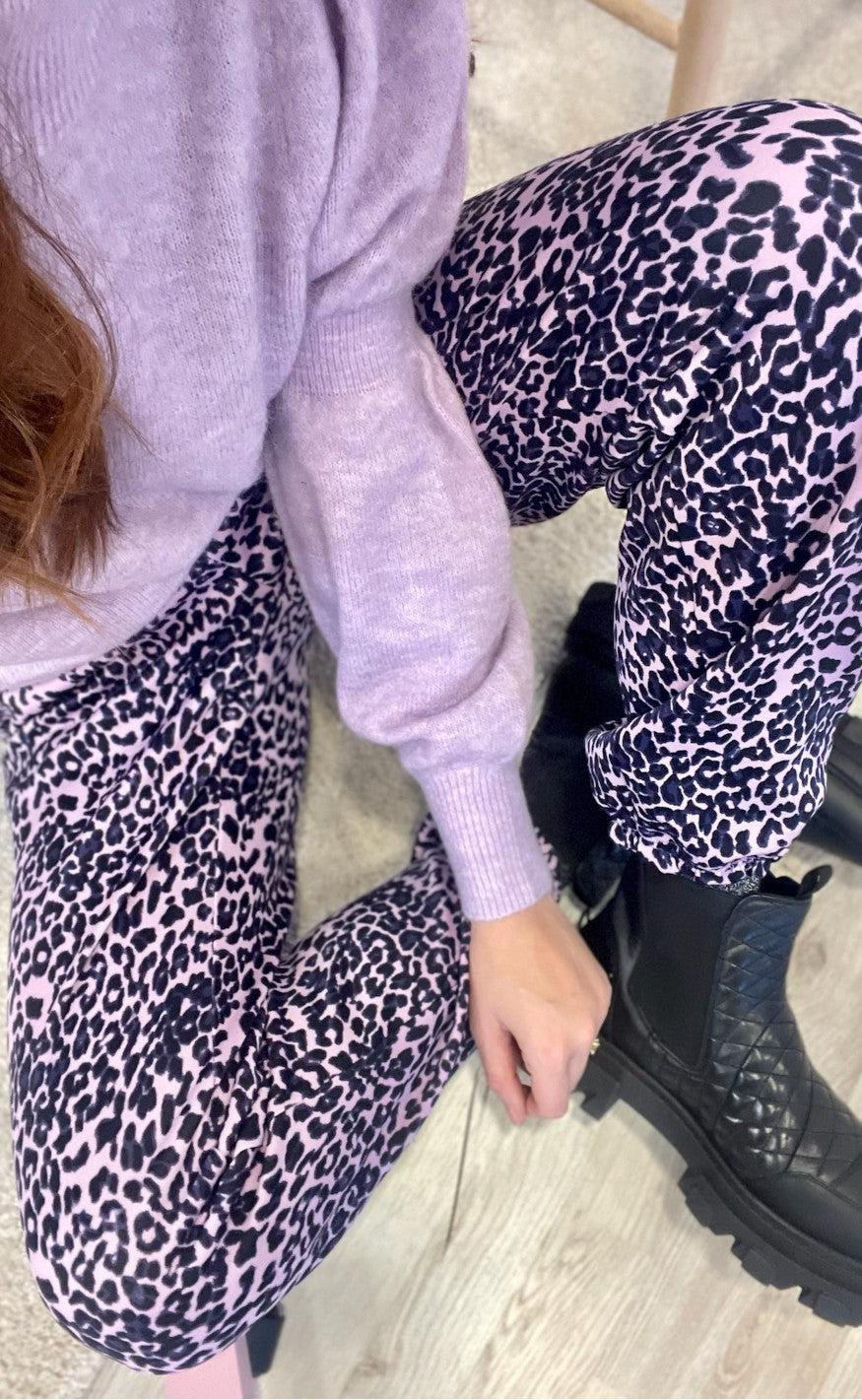 Lollys Laundry Pants - Mona - Leopard Print