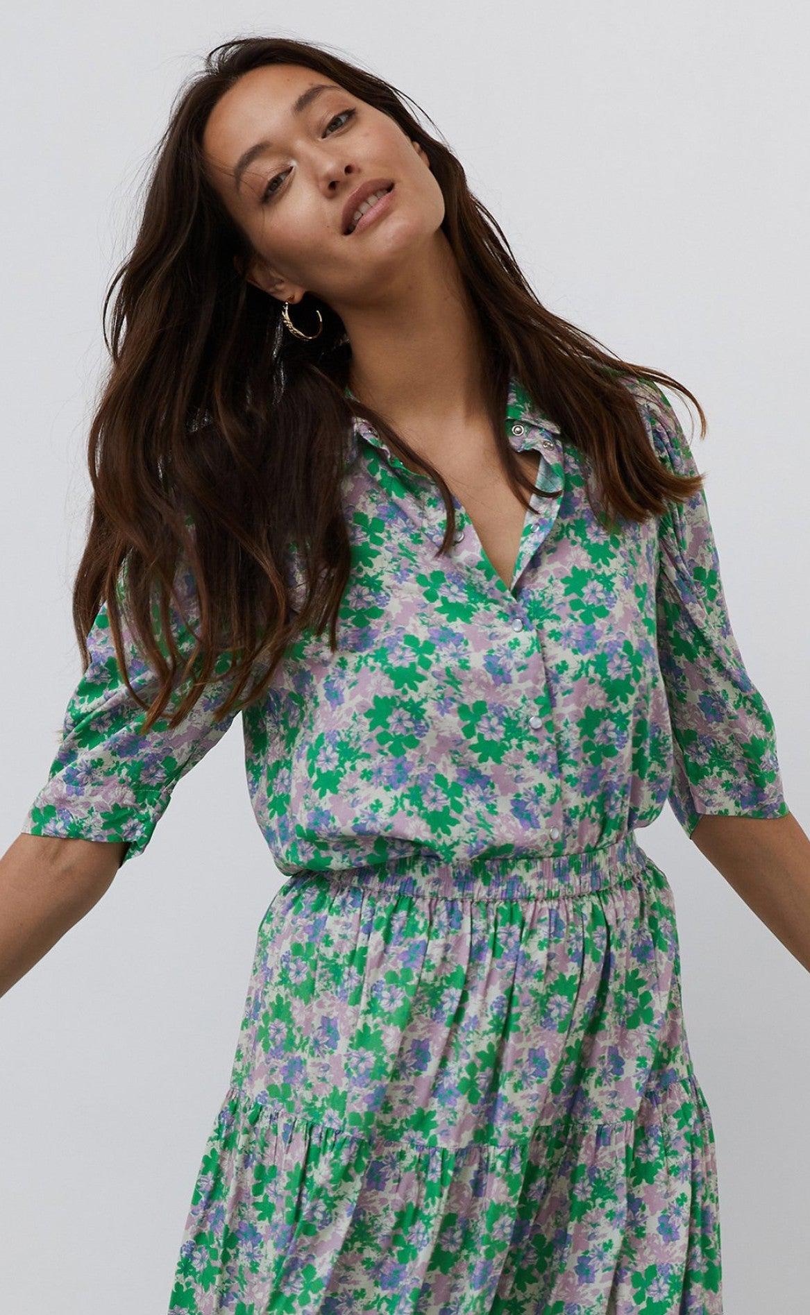 Lollys Laundry Skjorte - Bono - Flower Print