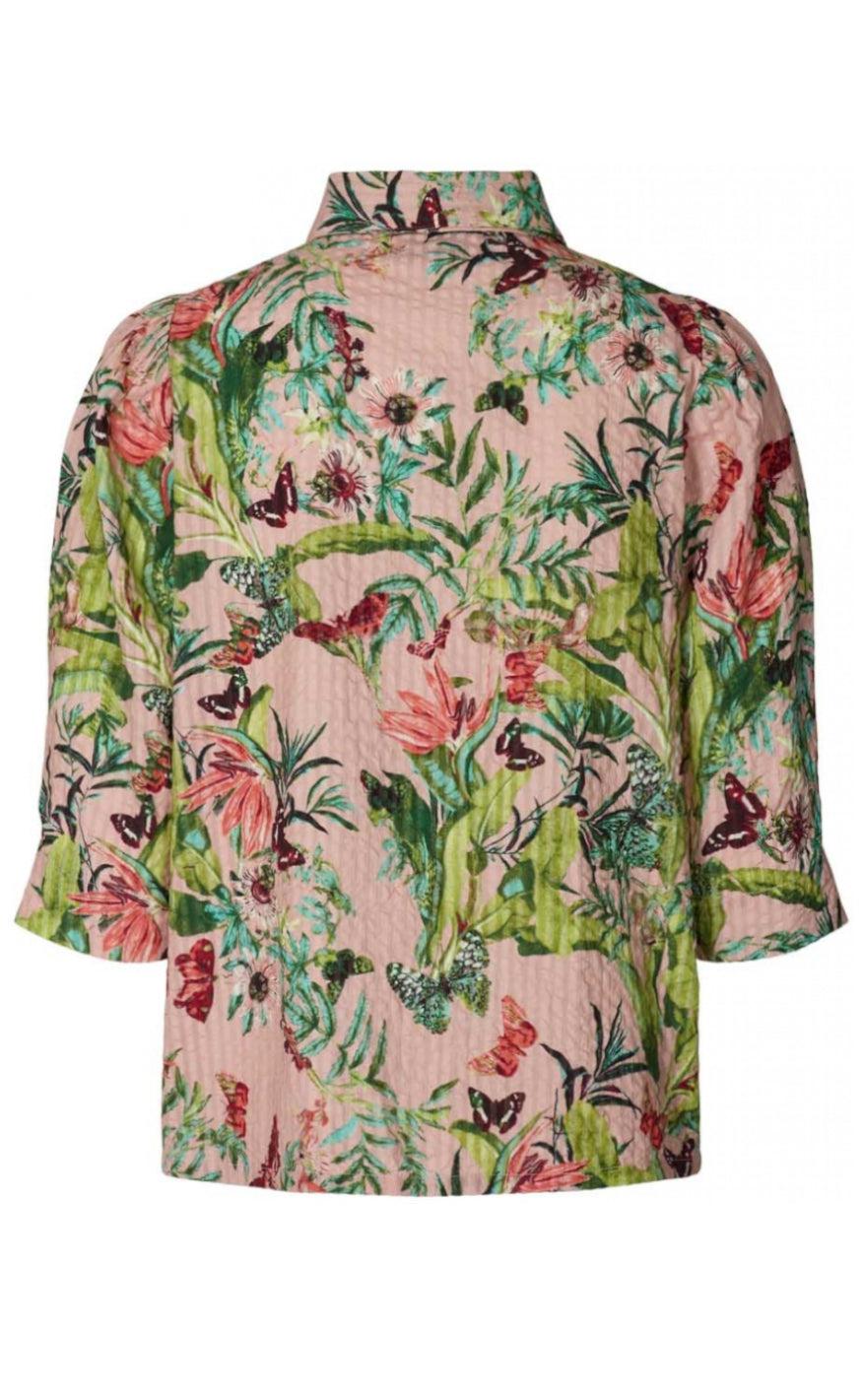Lollys Laundry Skjorte - Bono - Pink Flower Print 1