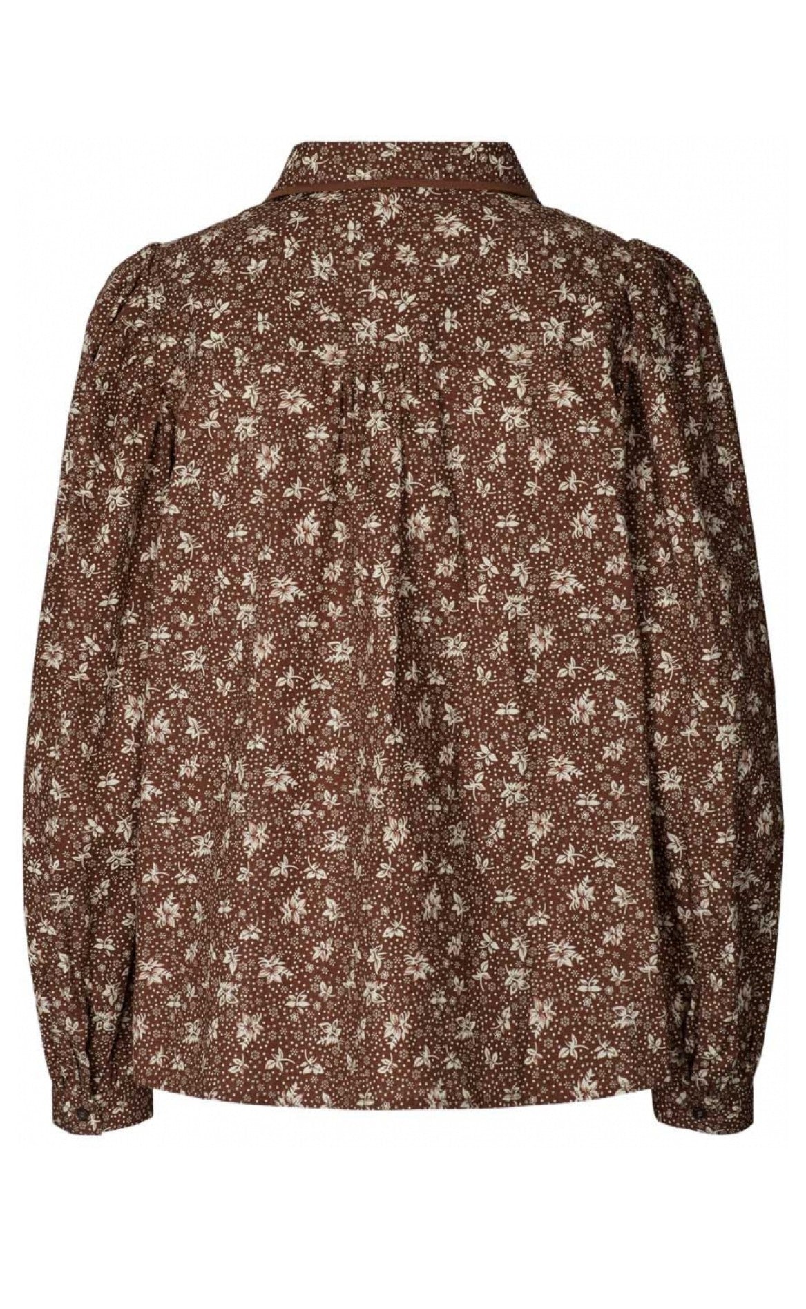 Lollys Laundry Skjorte - Diddie - Flower Print brown