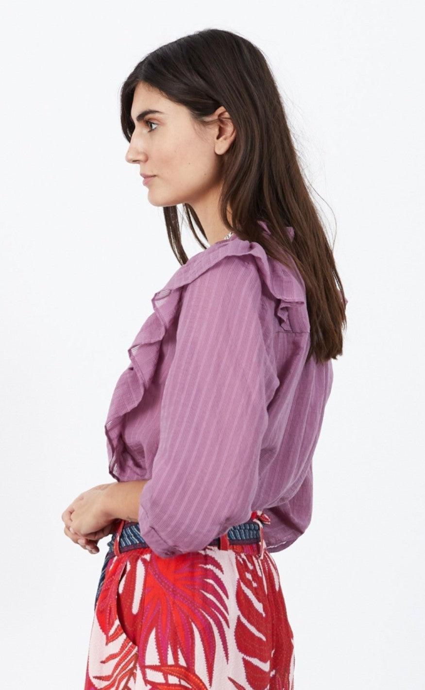 Lollys Laundry Skjorte - Hanni - Plum