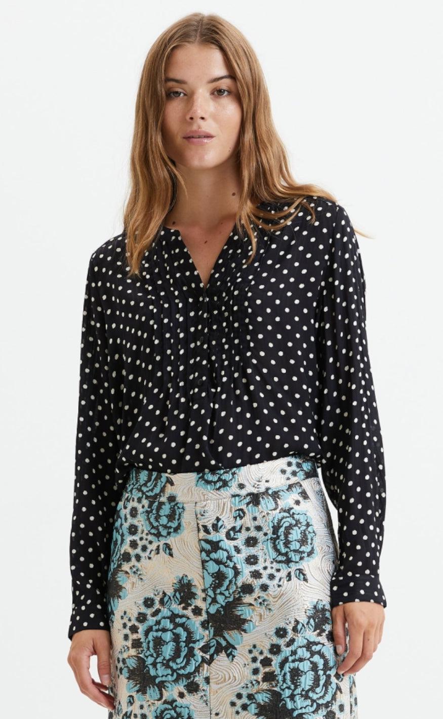 Lollys Laundry Skjorte - Helena - Dot Print
