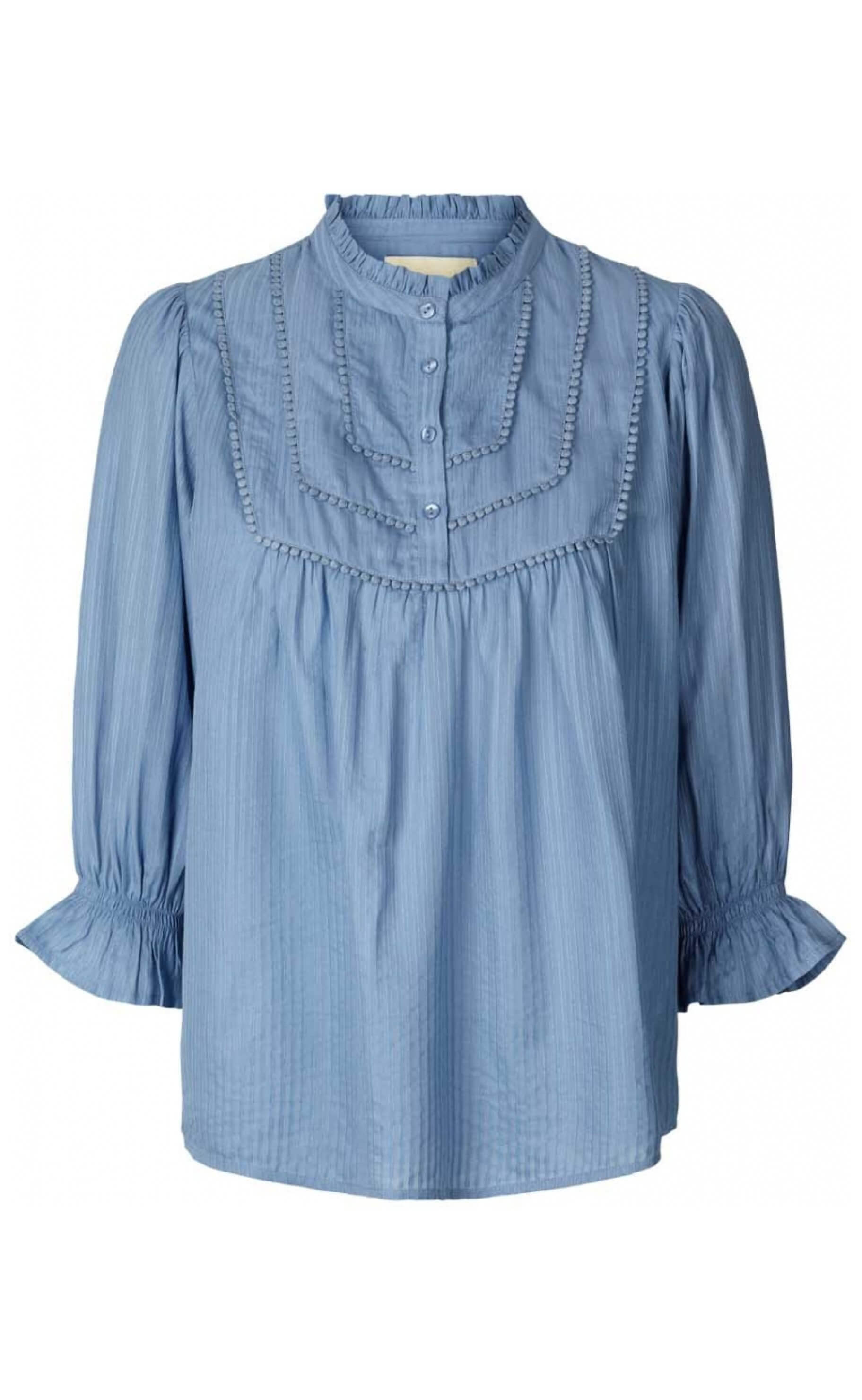 Lollys Laundry Skjorte - Huxi - Dusty Blue