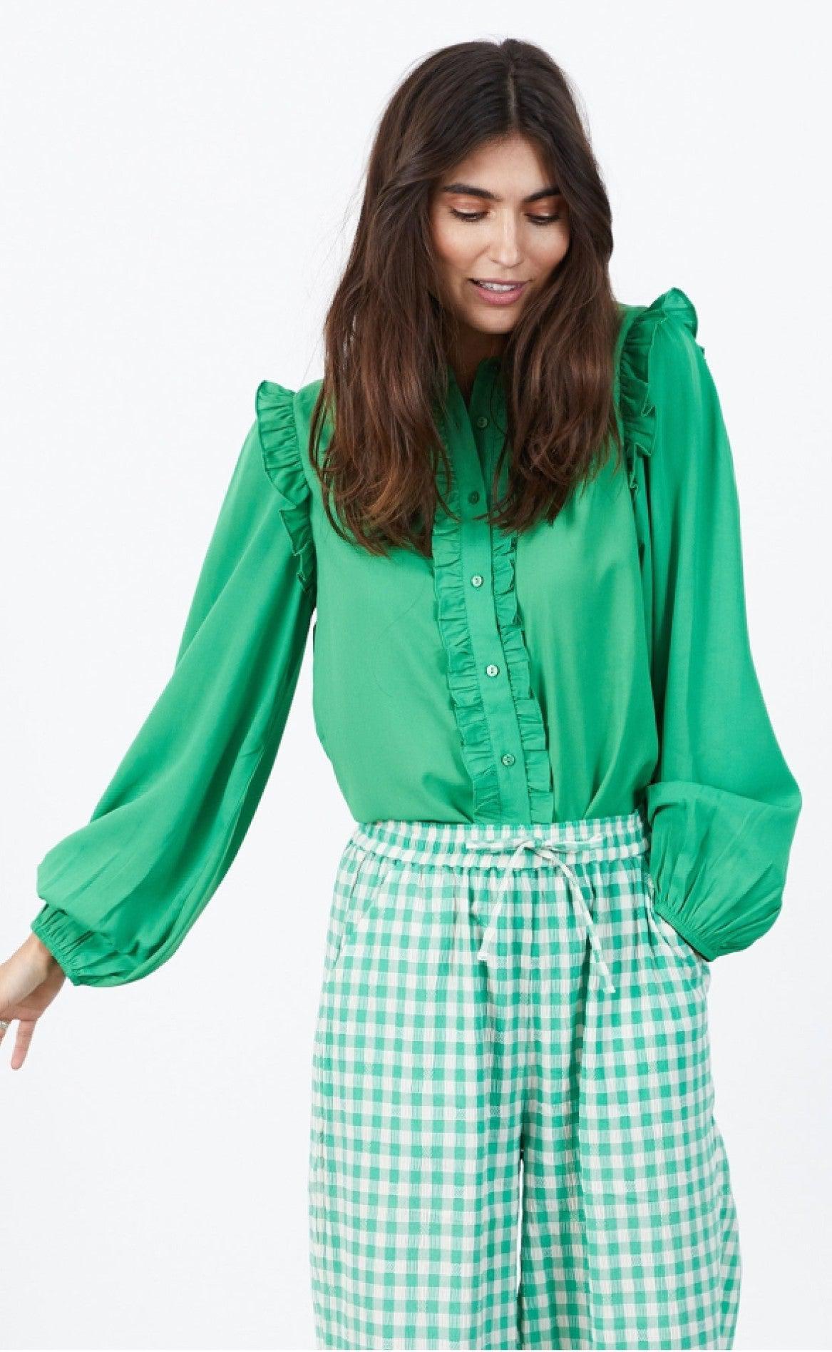 Lollys Laundry Skjorte - Sue - Green