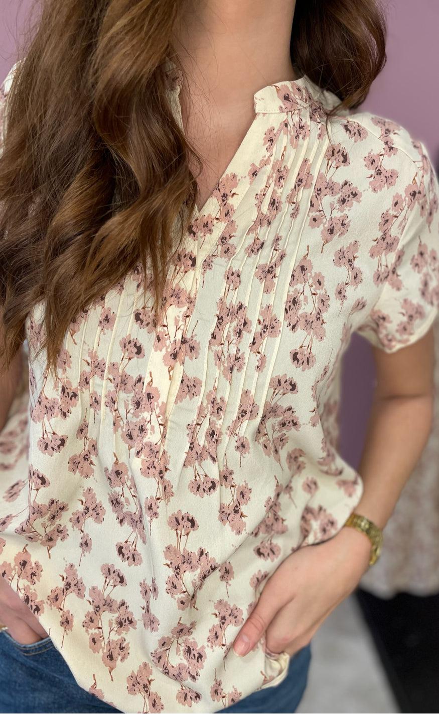 Lollys Laundry Top - Heather - Creme