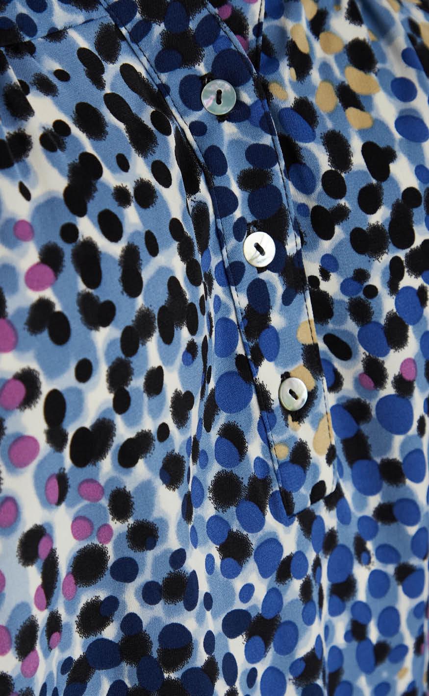 Love & Divine Bluse - Love425-7 - Blue/Dot