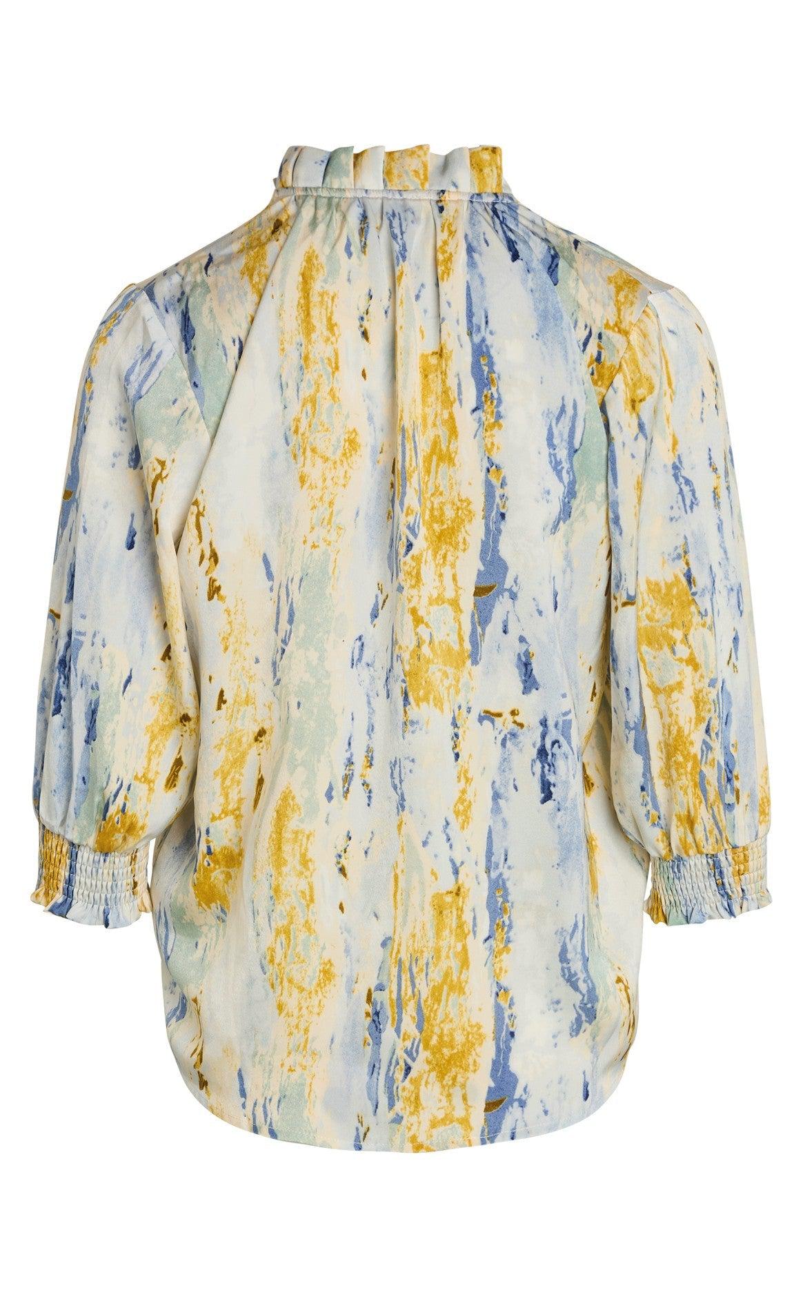 Love & Divine Bluse - Love639-8 - Graphic/Blue
