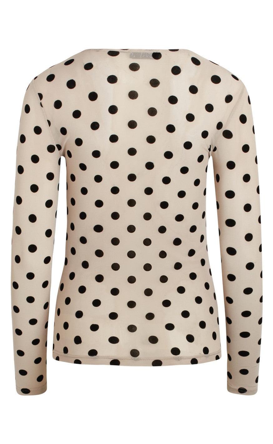 Love & Divine Bluse - Love660-5 - Dot Sand / Black