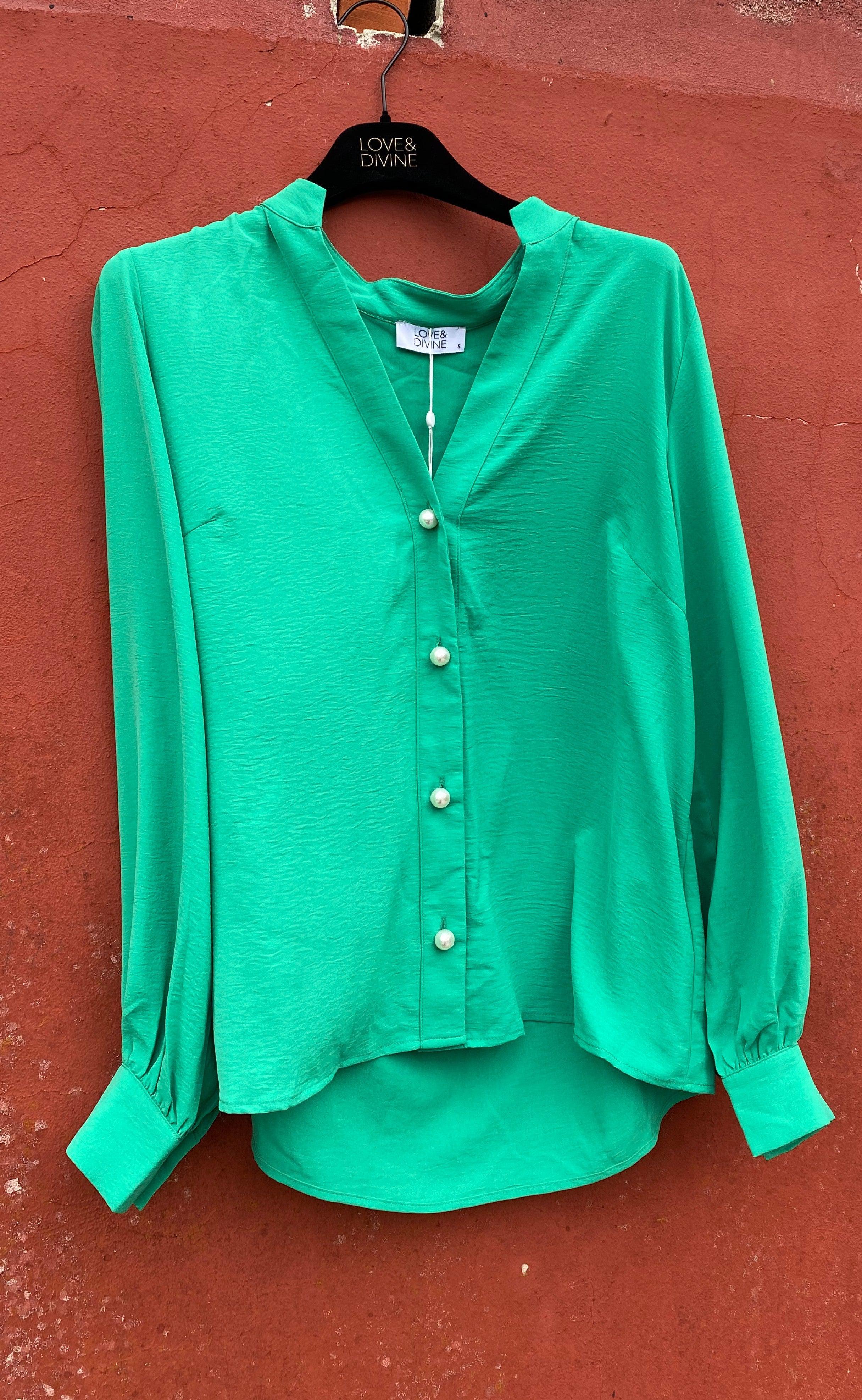 Love & Divine Bluse - Love661-1 - Jade Green