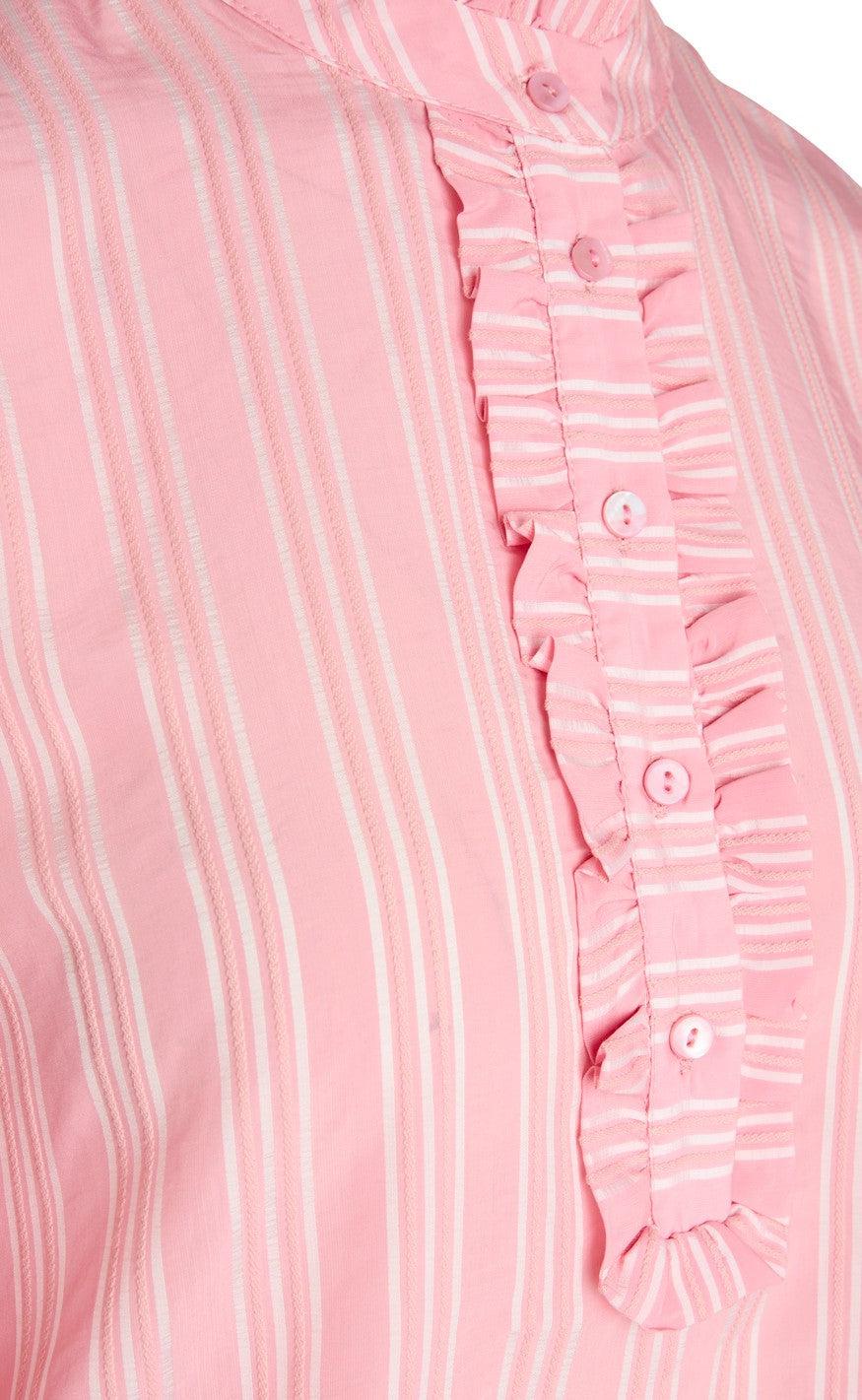 Love & Divine Bluse - Love663 - L. Pink / White