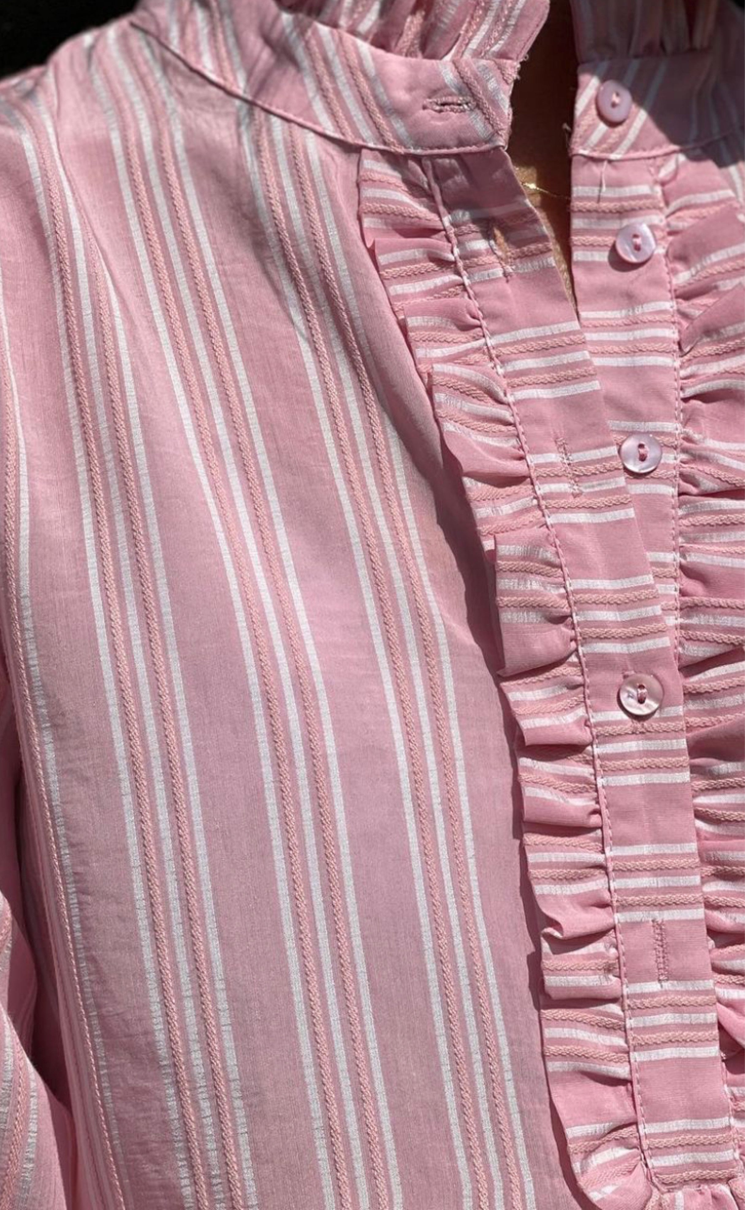 Love & Divine Bluse - Love663 - L. Pink / White