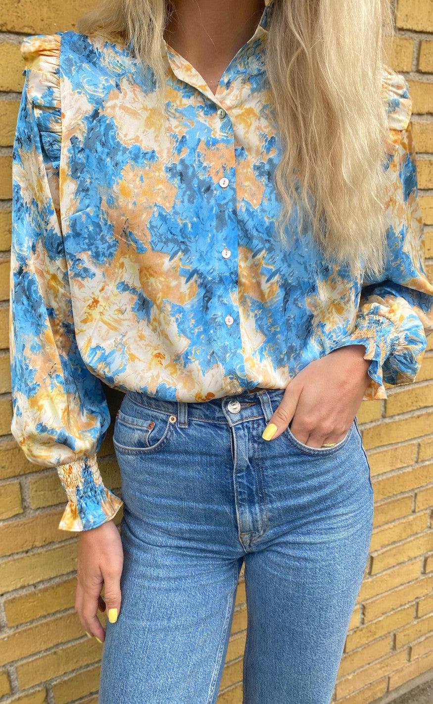Love & Divine Bluse - Love687-1 - Cornflower