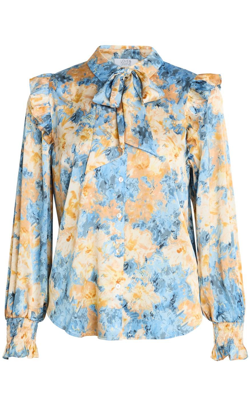Love & Divine Bluse - Love687-1 - Cornflower
