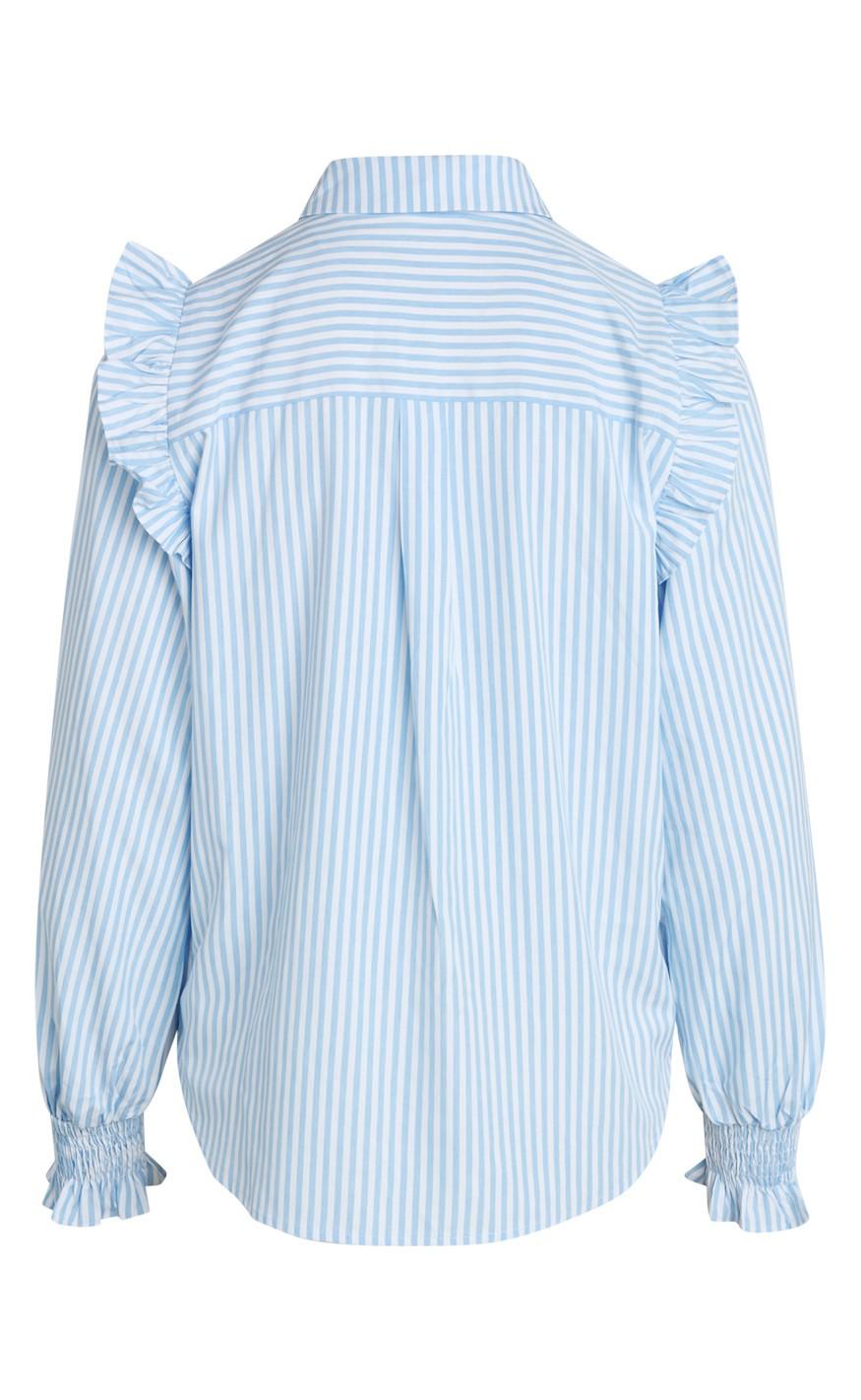 Love & Divine Bluse - Love687 - L. Blue / White