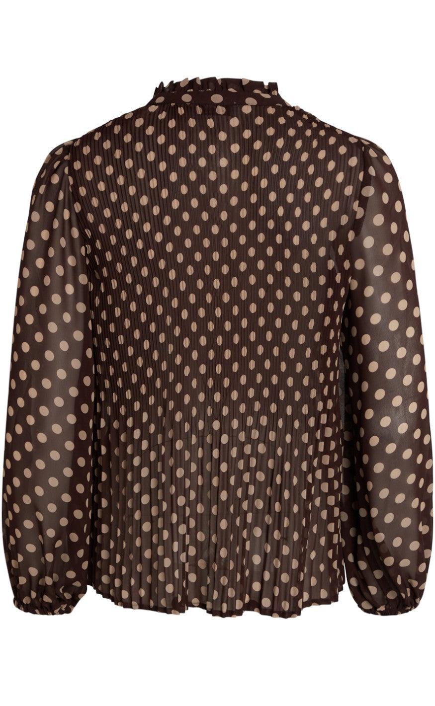 Love & Divine Bluse - Love695 - Chocolate/Dot