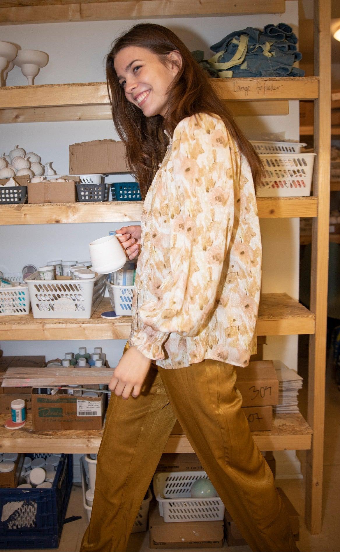 Love & Divine Bluse - Love724 - Powder Flower