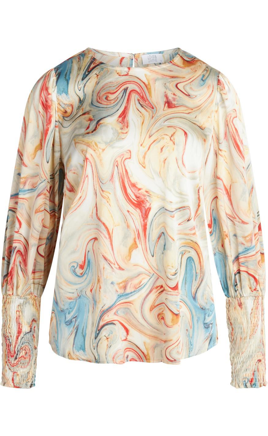 Love & Divine Bluse - Love738-2 - Graphic Wave