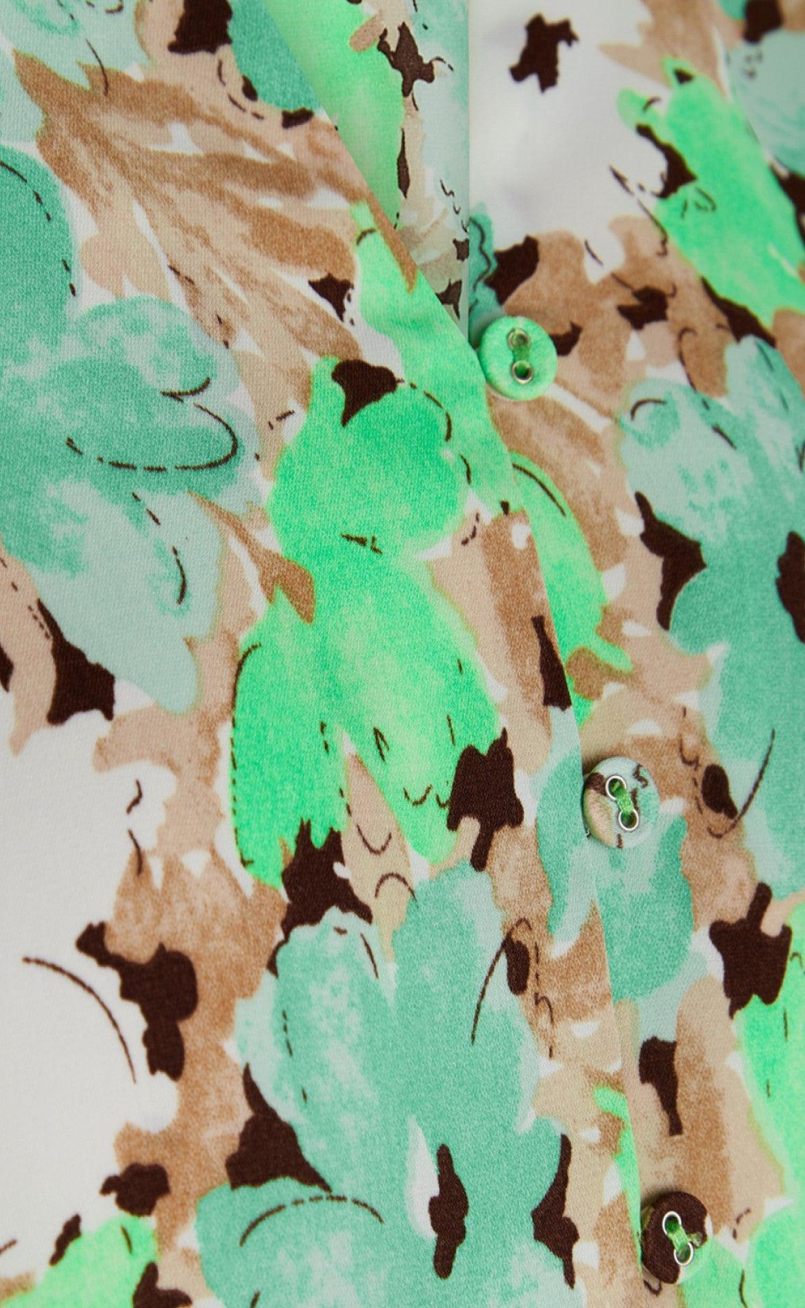 Love & Divine Bluse - Love749-2 - Green Flower