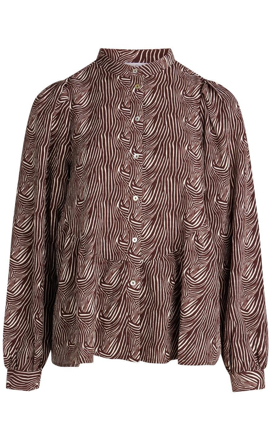 Love & Divine Bluse - Love752 - Brown/Cream