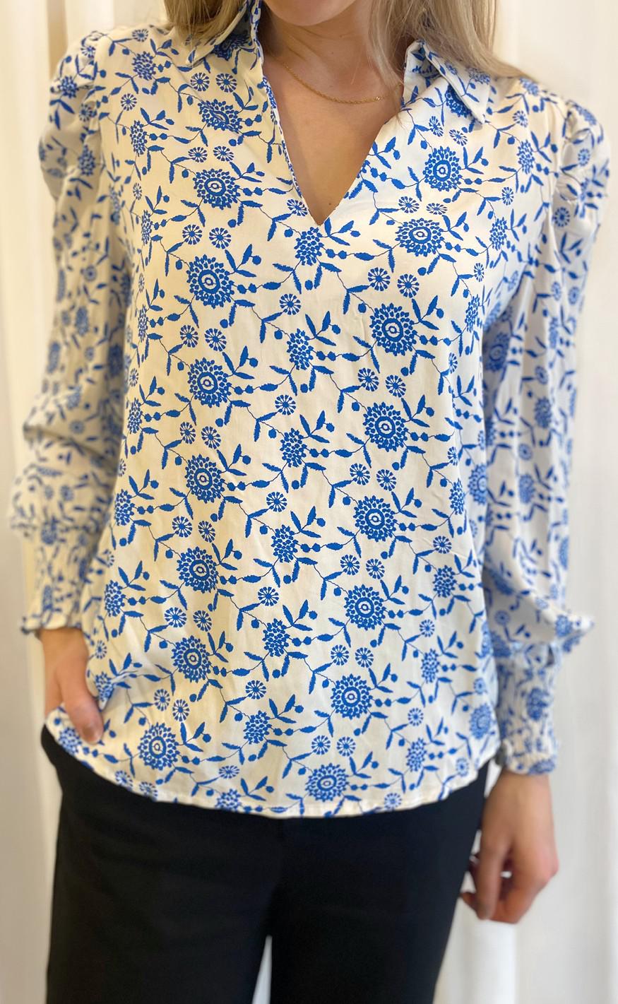 Love & Divine Bluse - Love786 - Cream / Blue