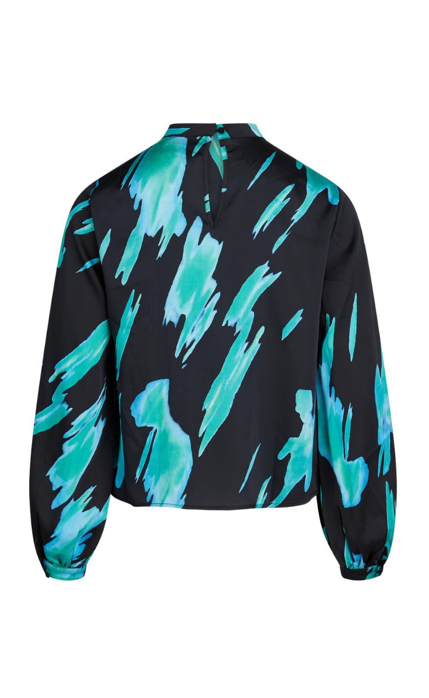 Love & Divine Bluse - Love861 - Graphic Aqua