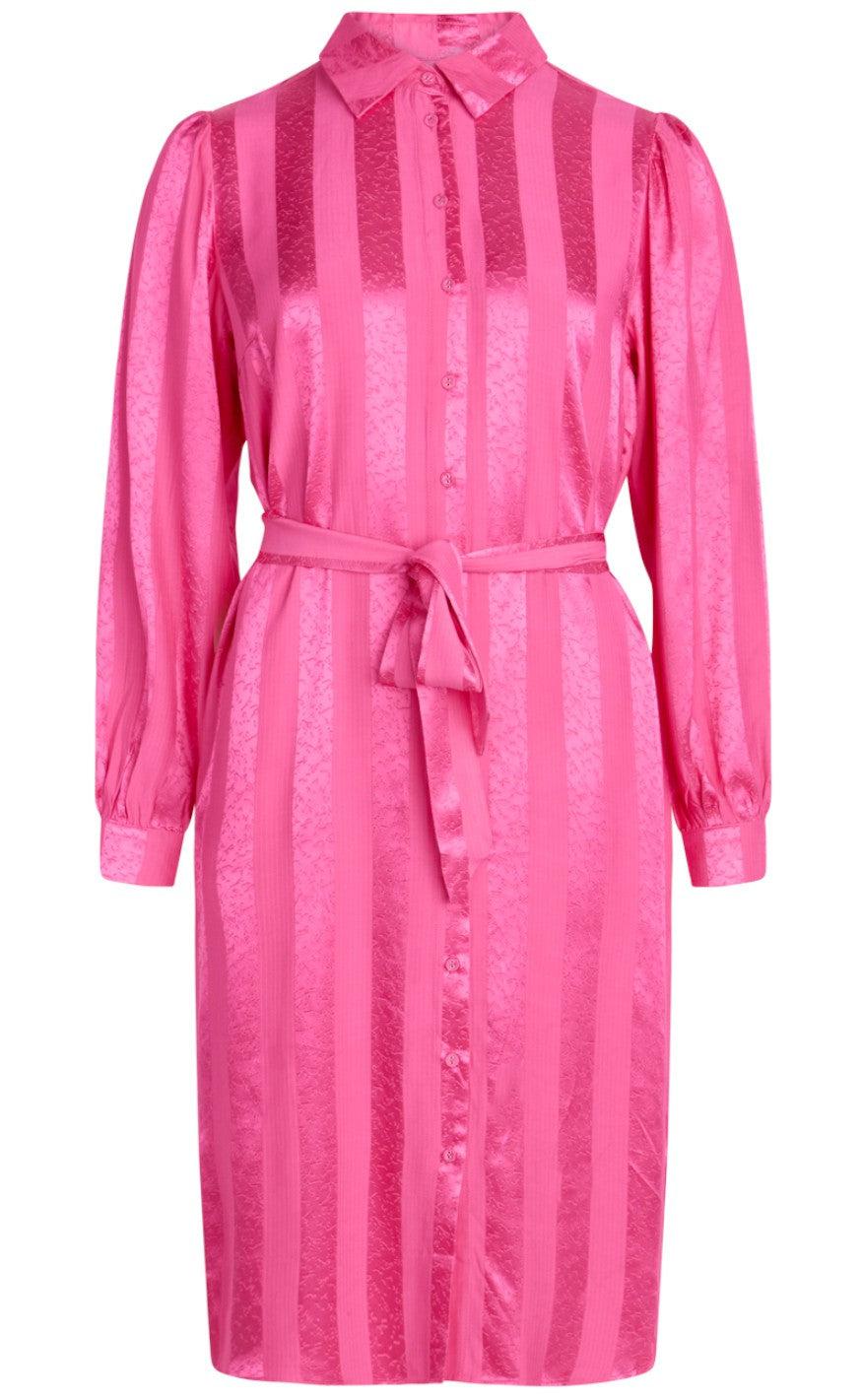 Love & Divine Kjole - Love393-5 - Pink Jacquard