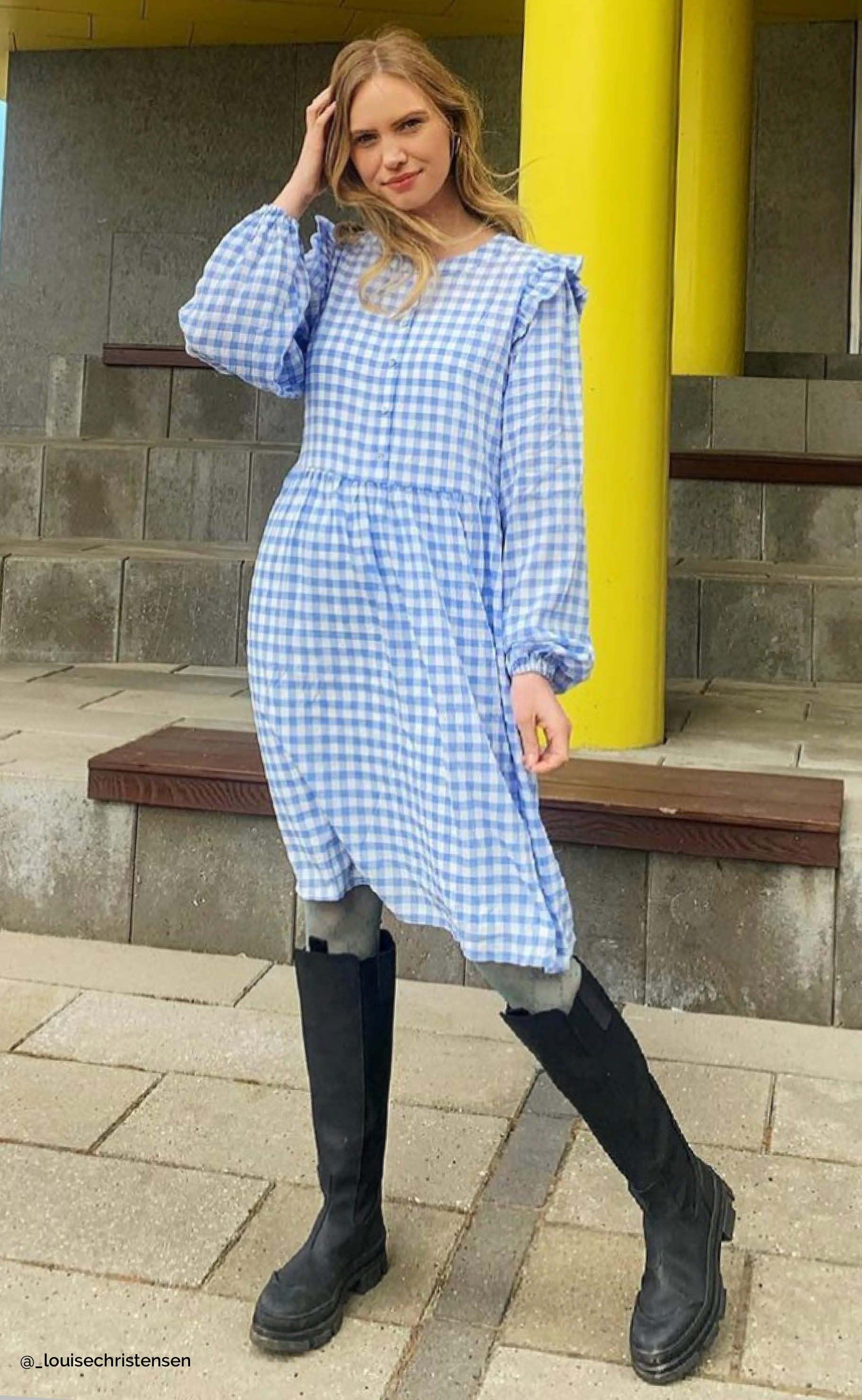 Love & Divine Kjole - Love570-1 - Blue/White