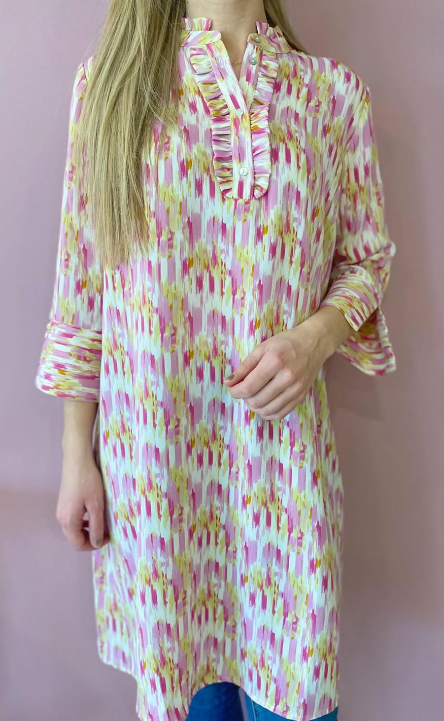 Love & Divine Kjole - Love622-10 - Pink Water Print
