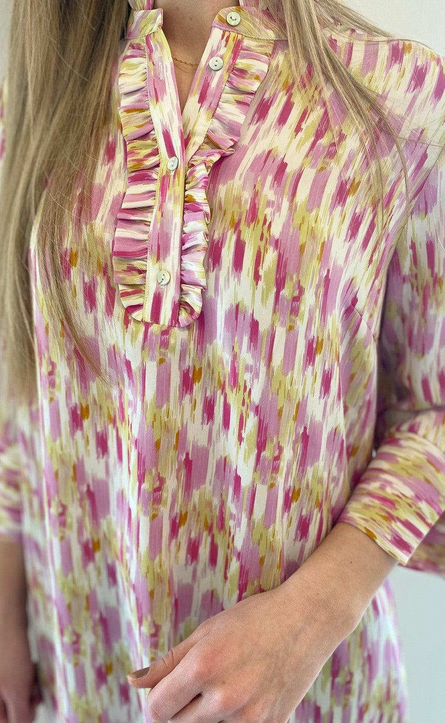 Love & Divine Kjole - Love622-10 - Pink Water Print