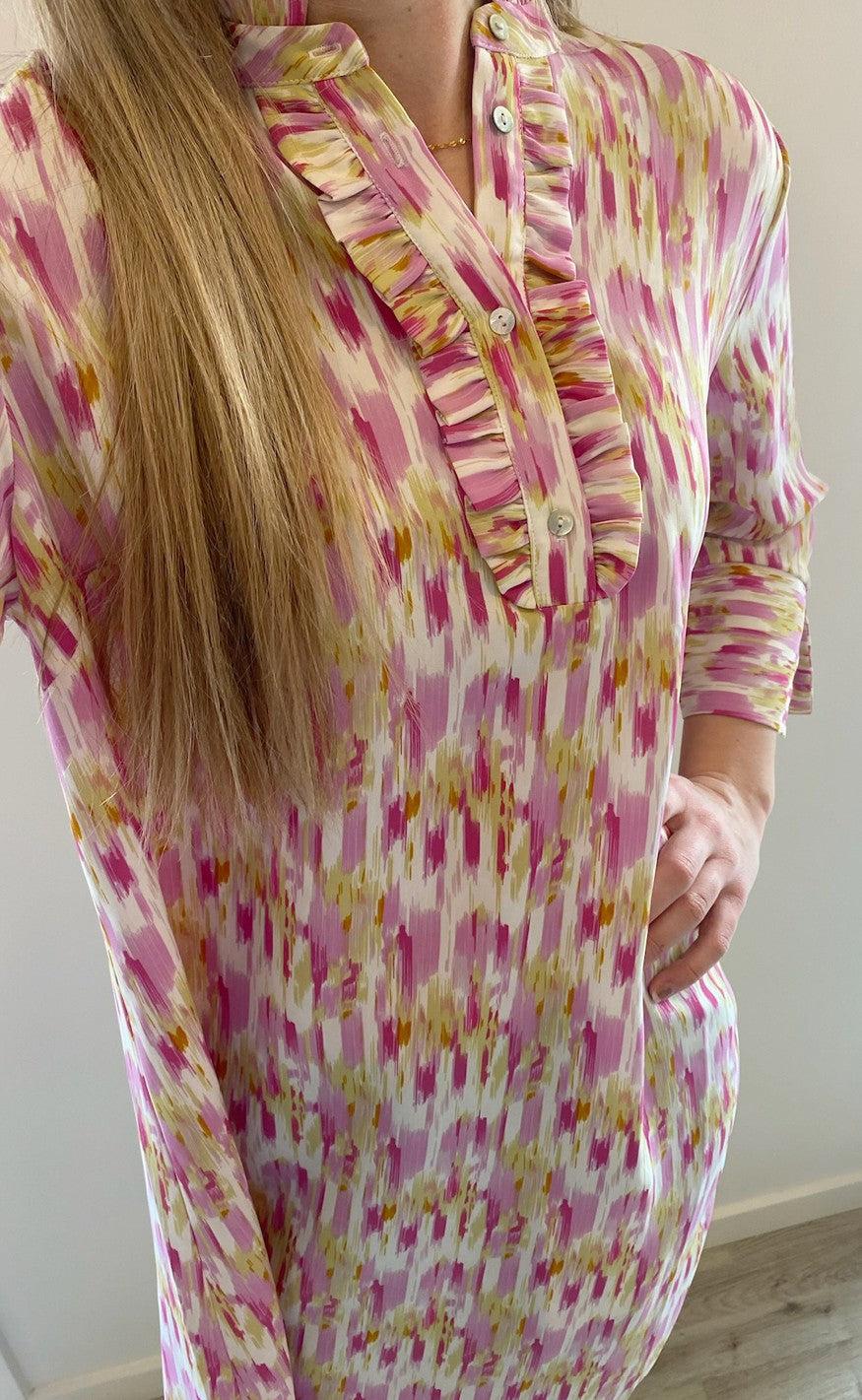 Love & Divine Kjole - Love622-10 - Pink Water Print