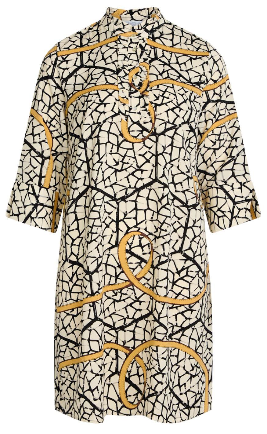 Love & Divine Kjole - Love622-5 - Cream Graphic