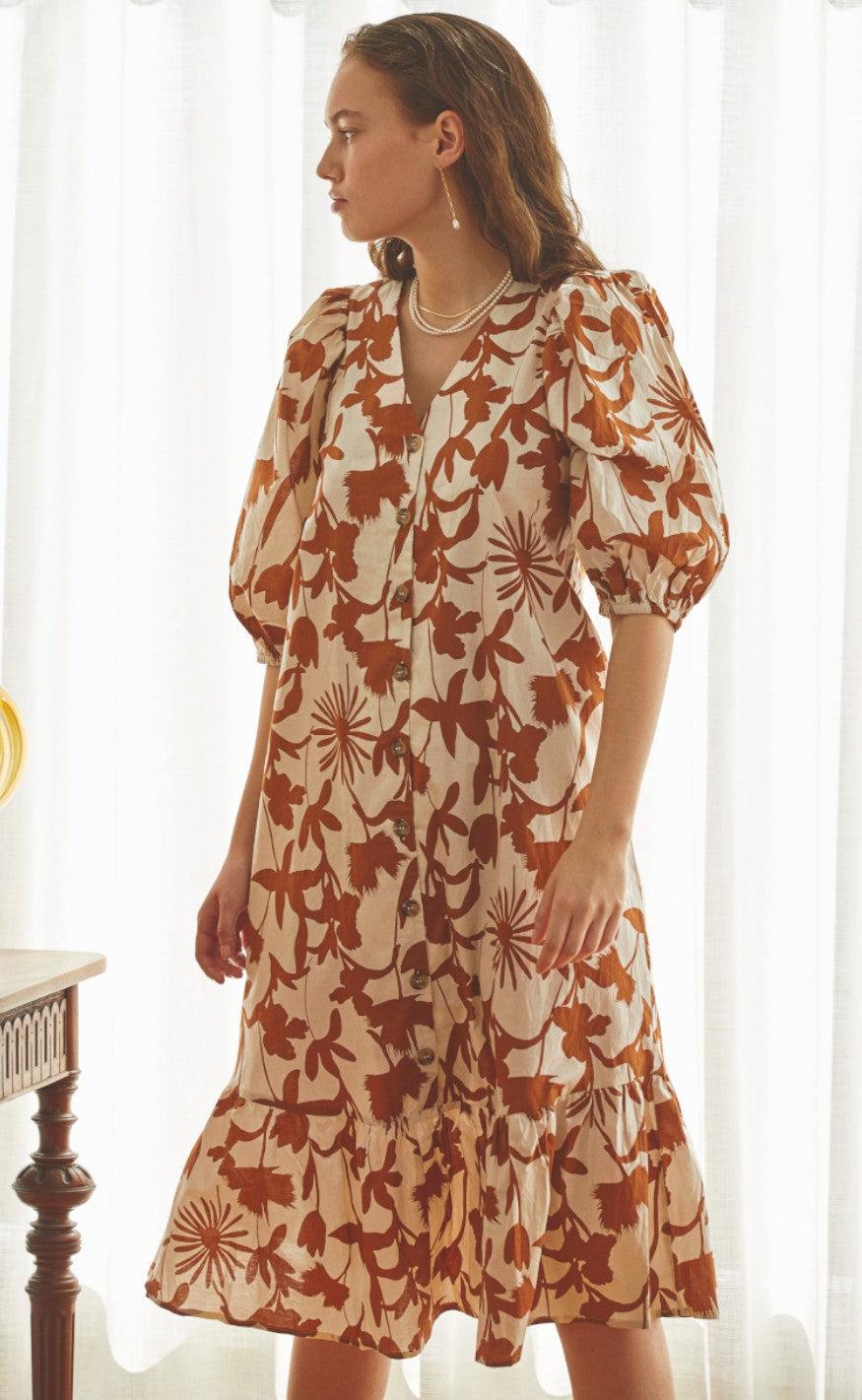 Love & Divine Kjole - Love631 - Cream / Cognac