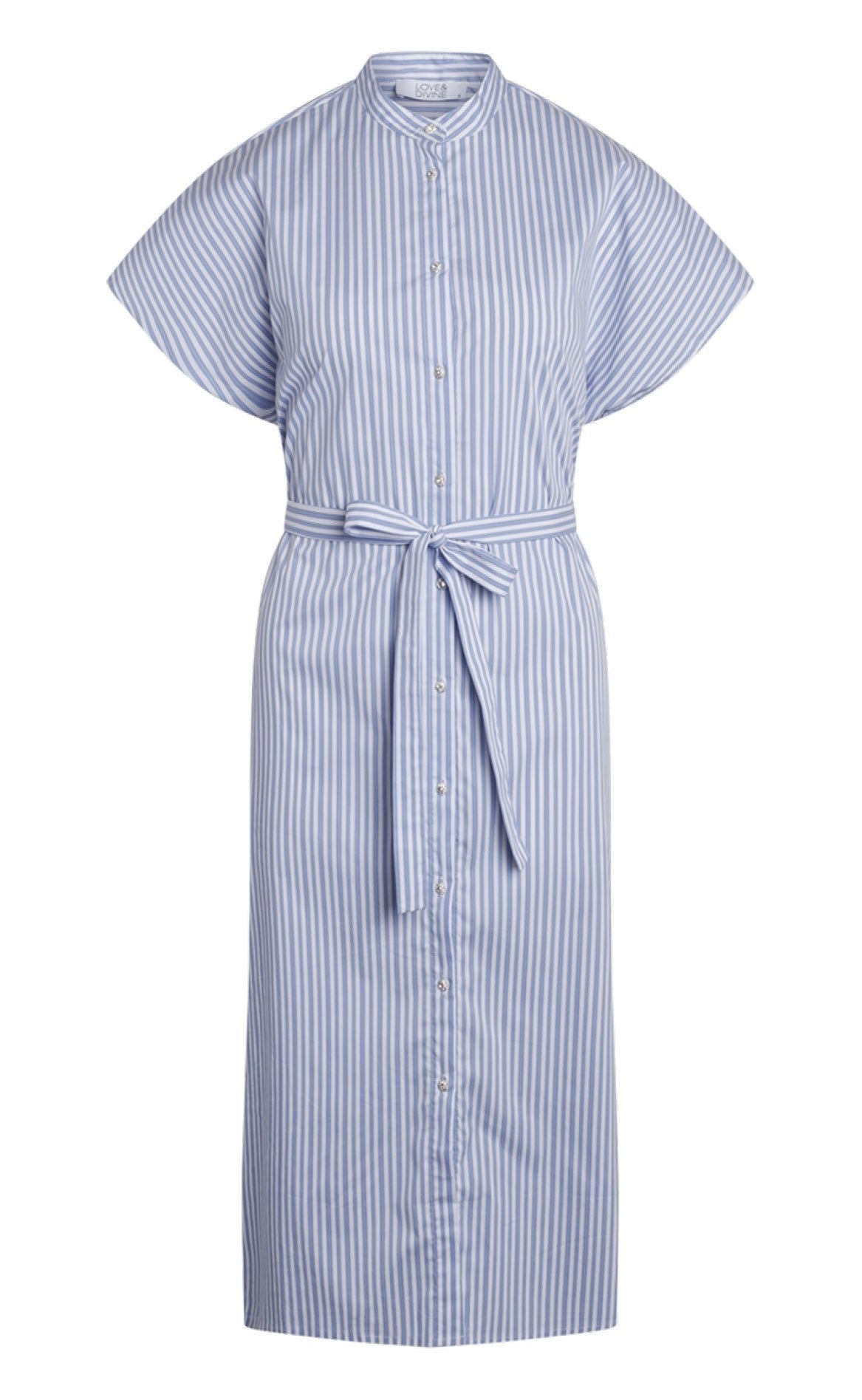 Love & Divine Kjole - Love655-1 - White/Blue