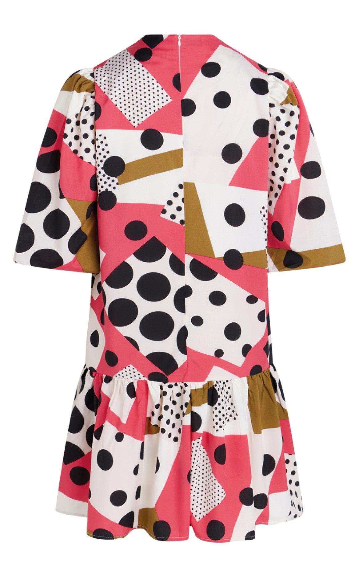 Love & Divine Kjole - Love682-1 - Pink / Graphic Mix
