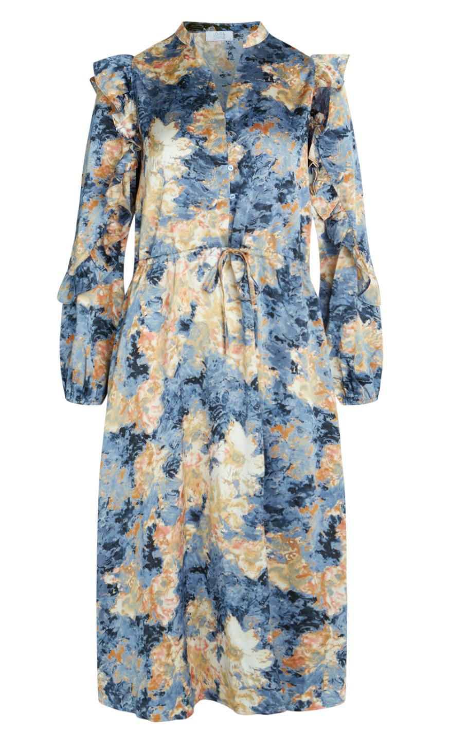 Love & Divine Kjole - Love731-1- Multi Blue