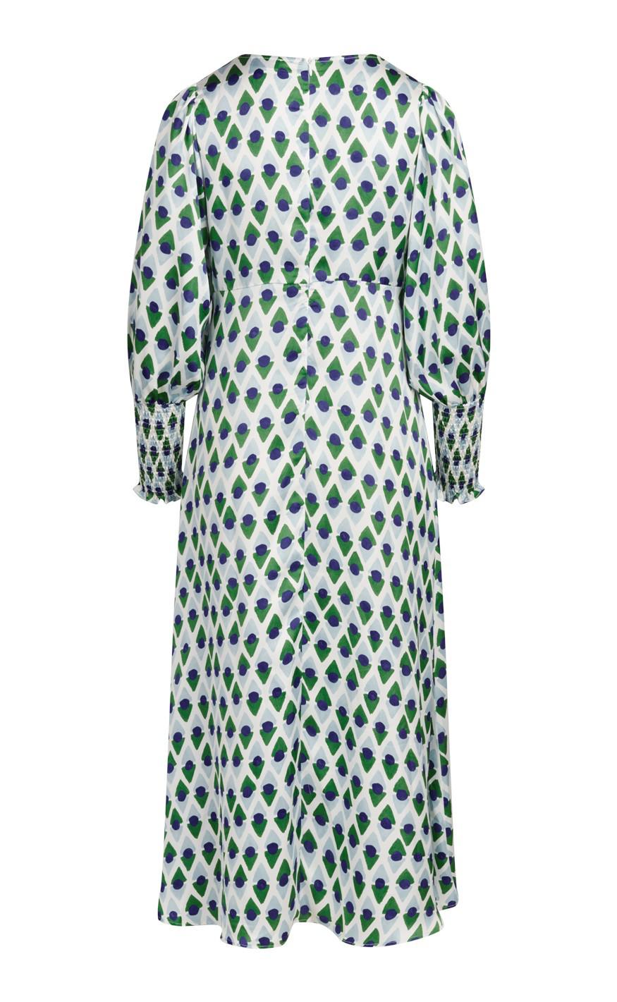 Love & Divine Kjole - Love737-2 - Blue/Green Graphic
