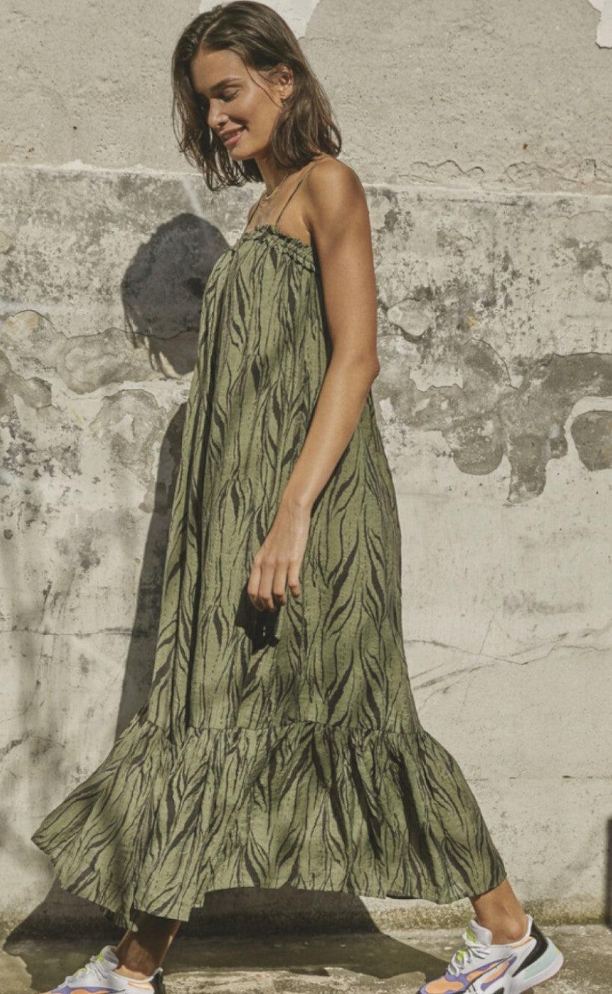 Love & Divine Kjole - Love761 - Khaki/Zebra