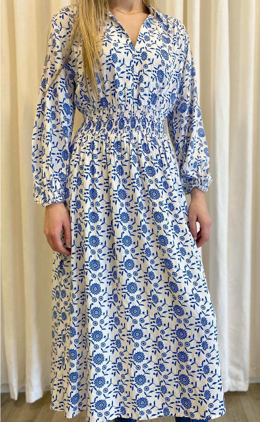 Love & Divine Kjole - Love787 - Cream / Blue